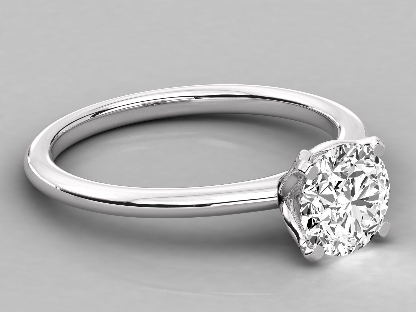 Women solitaire ring 3dm stl render detail  3D print model_4