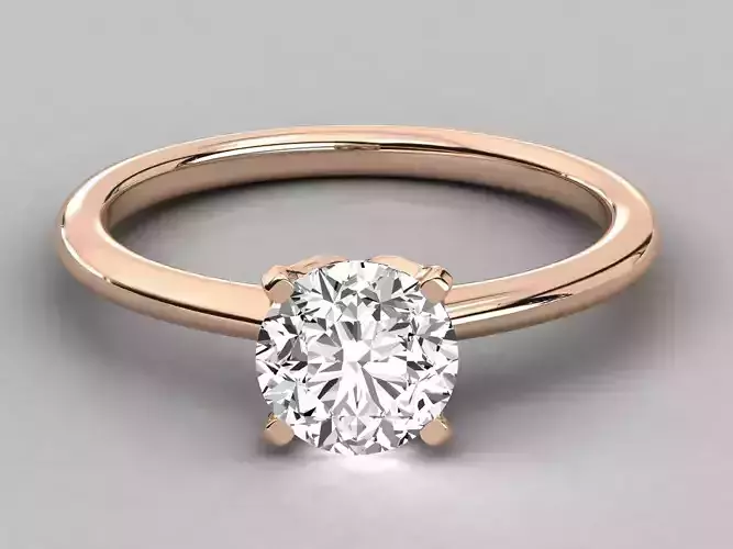 Women solitaire ring 3dm stl render detail  3D print model
