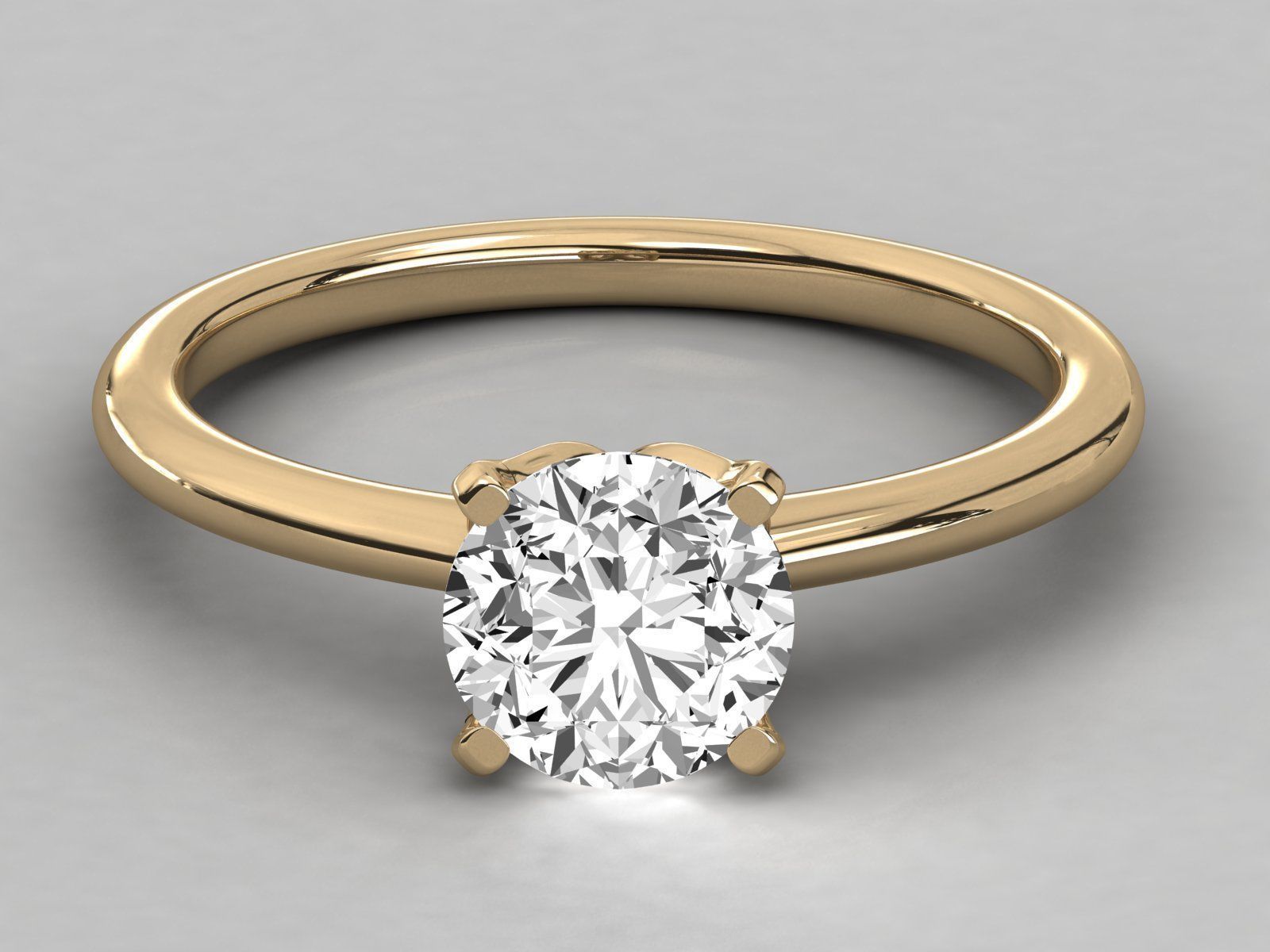 Women solitaire ring 3dm stl render detail  3D print model_10