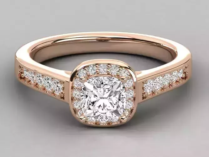 Women solitaire ring 3dm stl render detail  3D print model