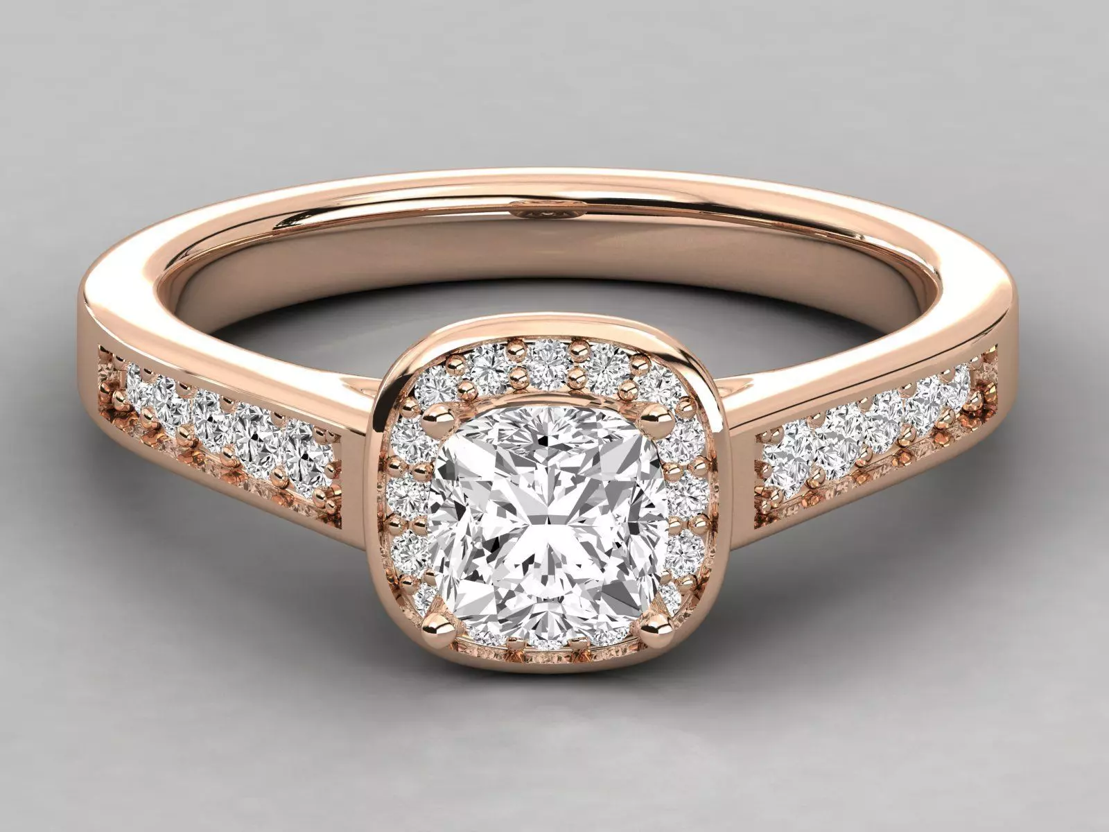 Women solitaire ring 3dm stl render detail 3D print model_0