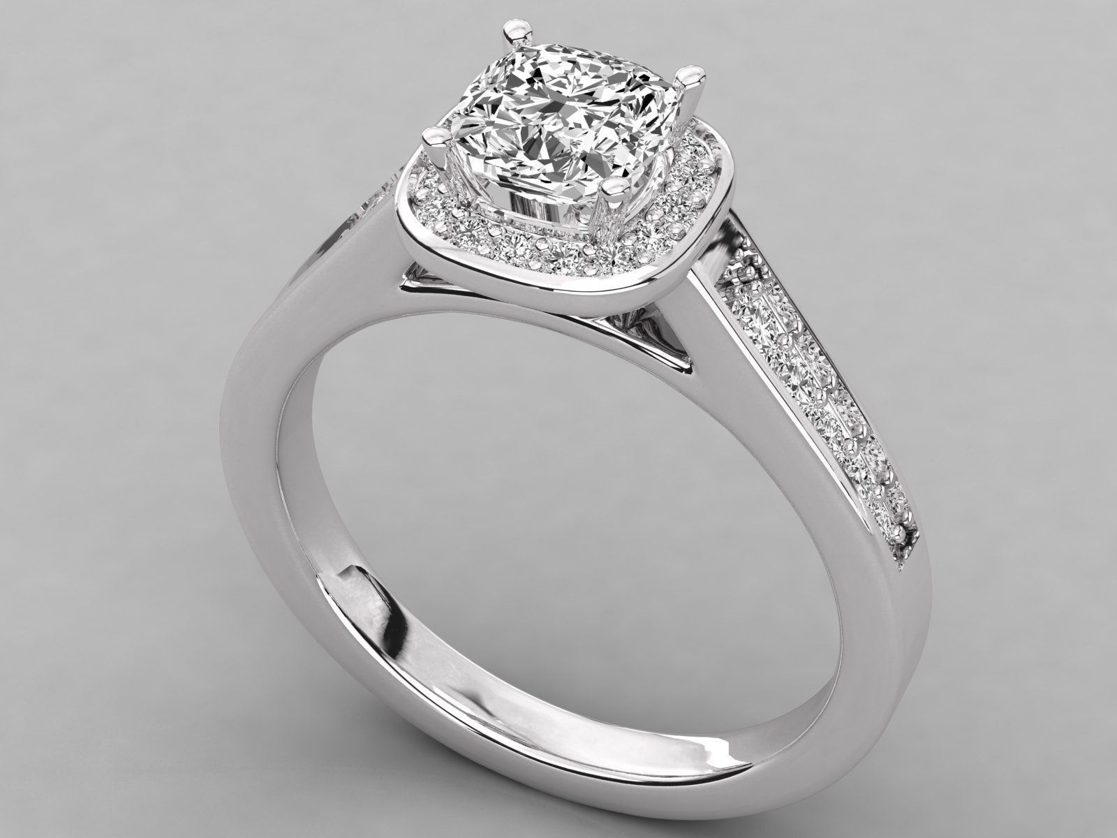 Women solitaire ring 3dm stl render detail 3D print model_6