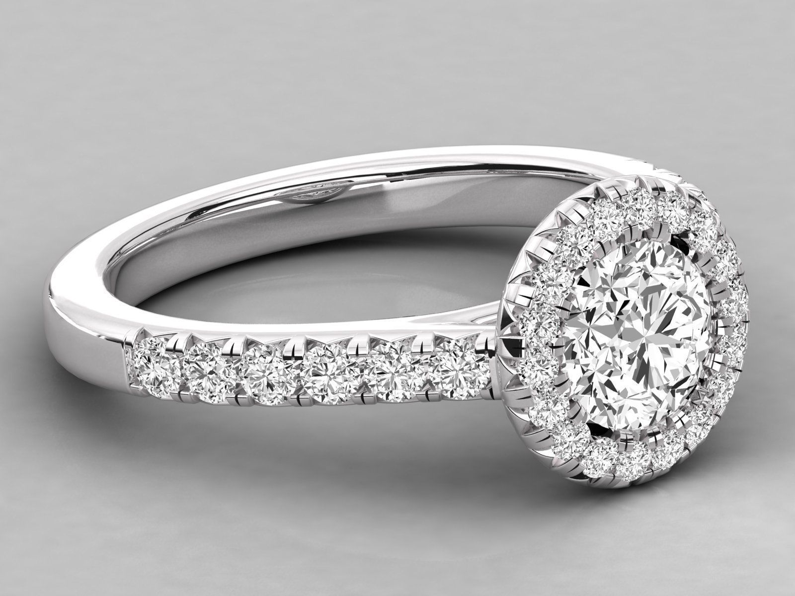 Women solitaire ring 3dm stl render detail  3D print model_3