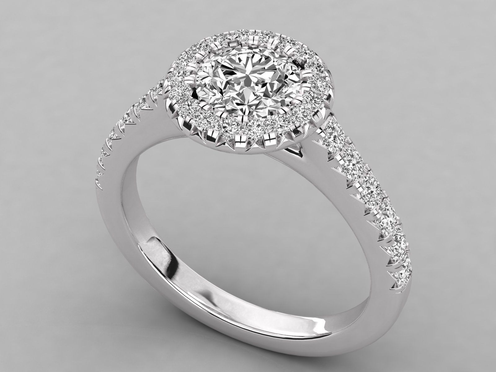 Women solitaire ring 3dm stl render detail  3D print model_5