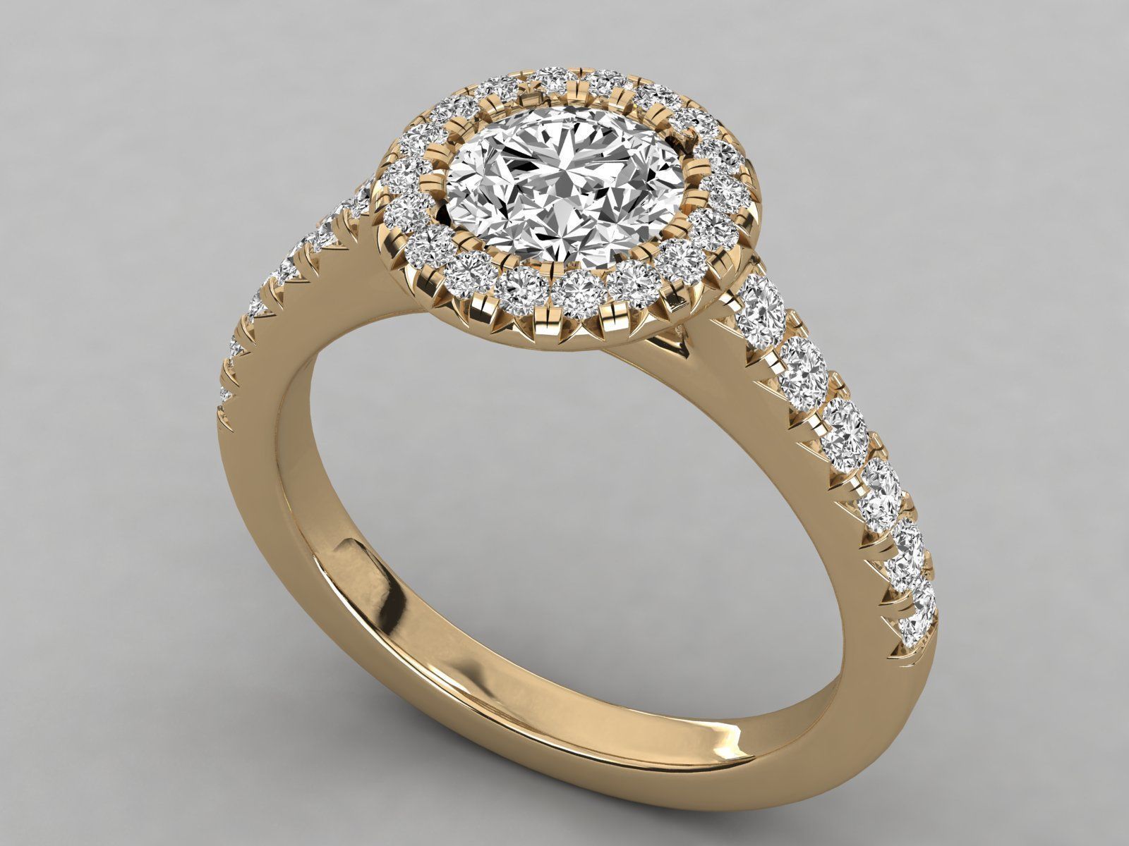 Women solitaire ring 3dm stl render detail  3D print model_8