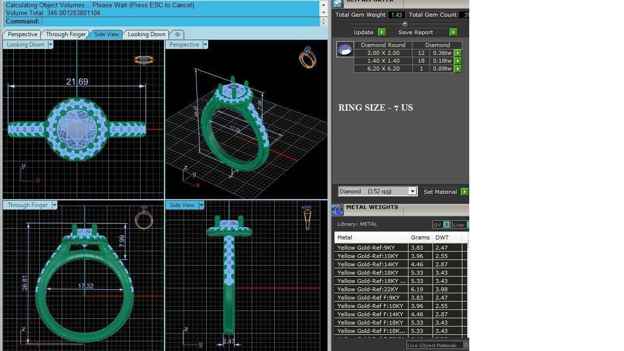 Women solitaire ring 3dm stl render detail  3D print model_10