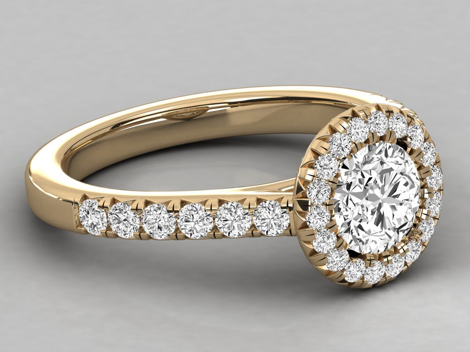 Women solitaire ring 3dm stl render detail  3D print model_7