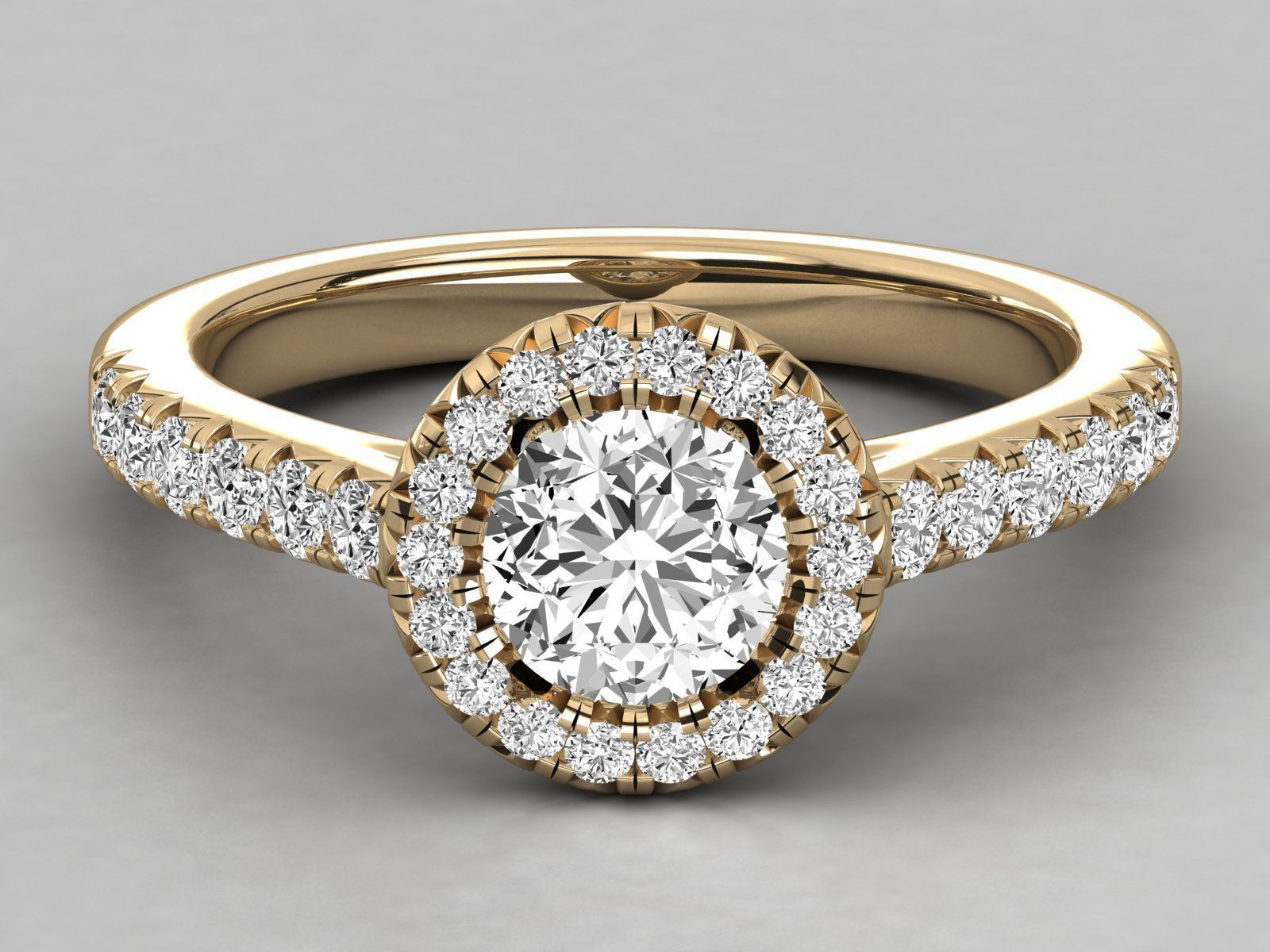 Women solitaire ring 3dm stl render detail  3D print model_9