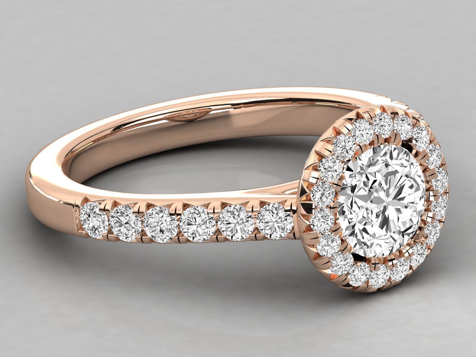 Women solitaire ring 3dm stl render detail  3D print model_1