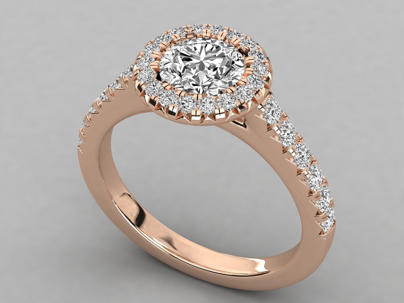 Women solitaire ring 3dm stl render detail  3D print model_2