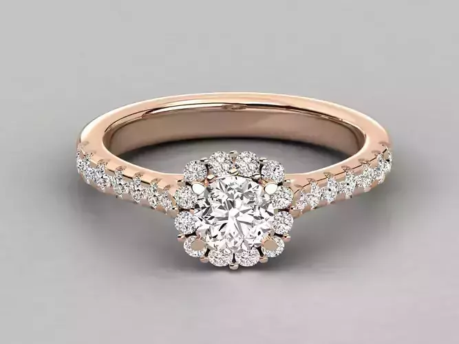 Women solitaire ring 3dm stl render detail  3D print model