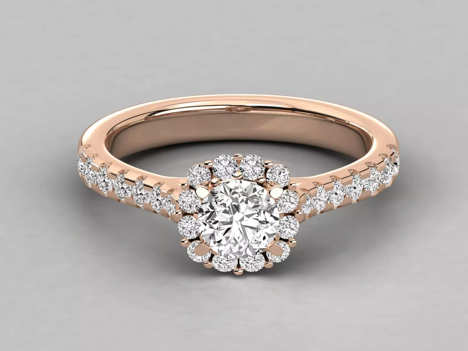 Women solitaire ring 3dm stl render detail  3D print model_0