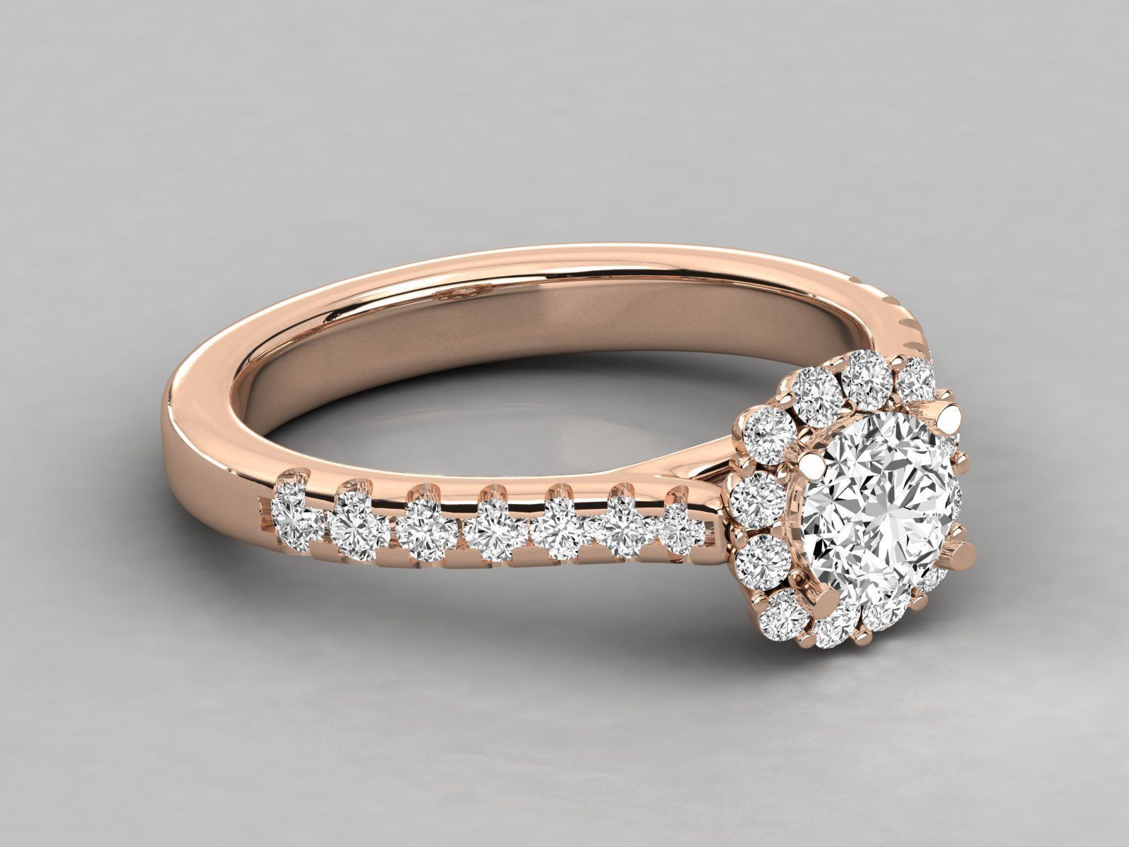 Women solitaire ring 3dm stl render detail  3D print model_1