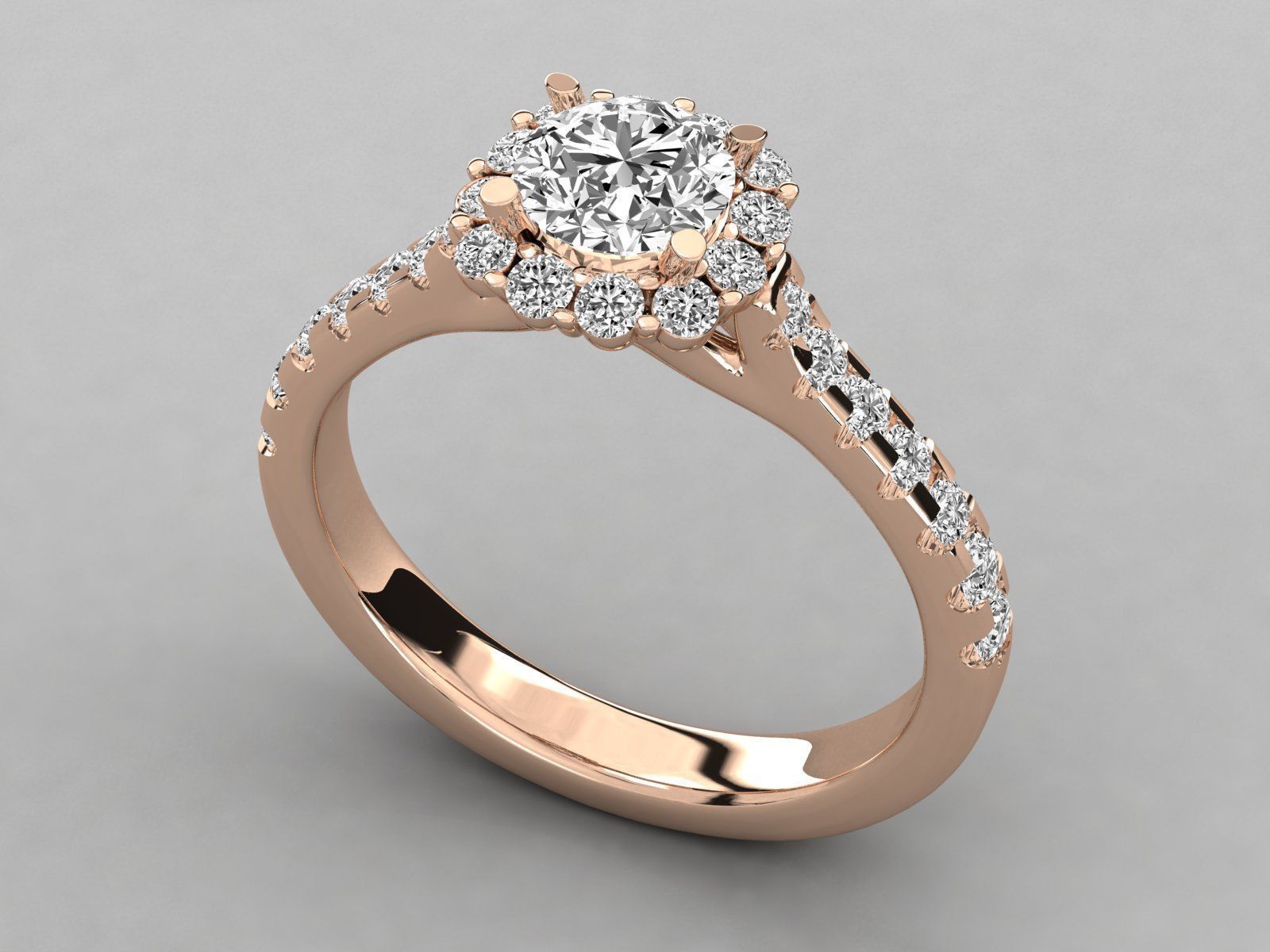 Women solitaire ring 3dm stl render detail  3D print model_2