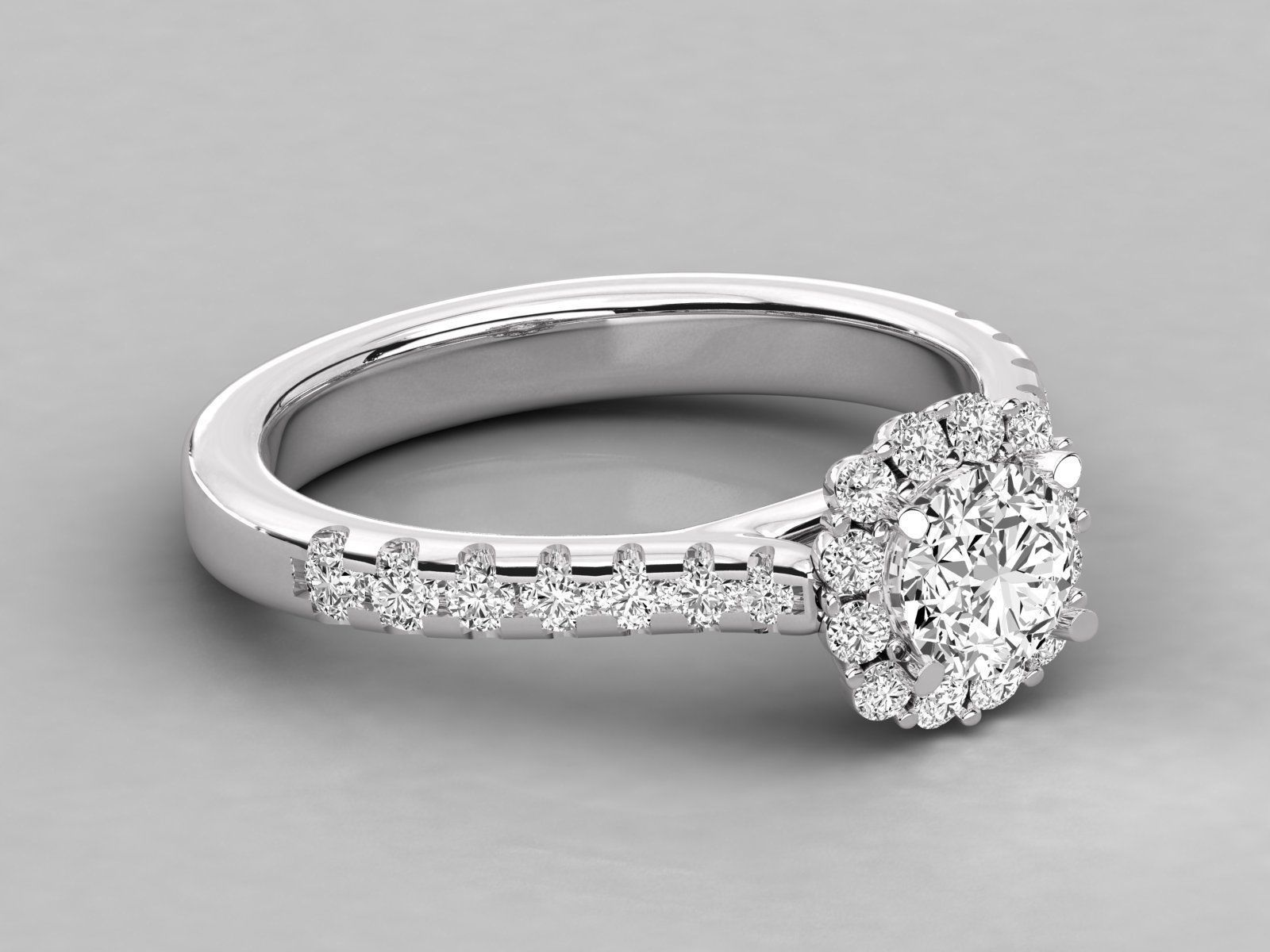 Women solitaire ring 3dm stl render detail  3D print model_3