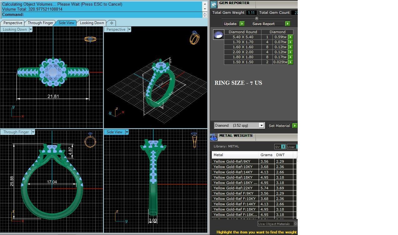 Women solitaire ring 3dm stl render detail  3D print model_10