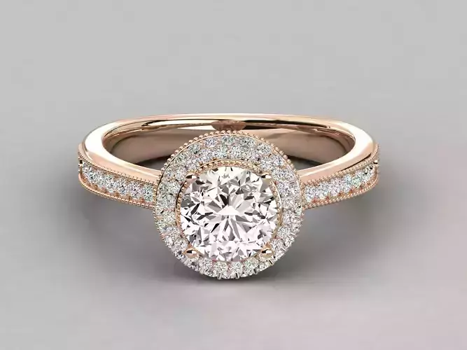 Women solitaire ring 3dm stl render detail  3D print model