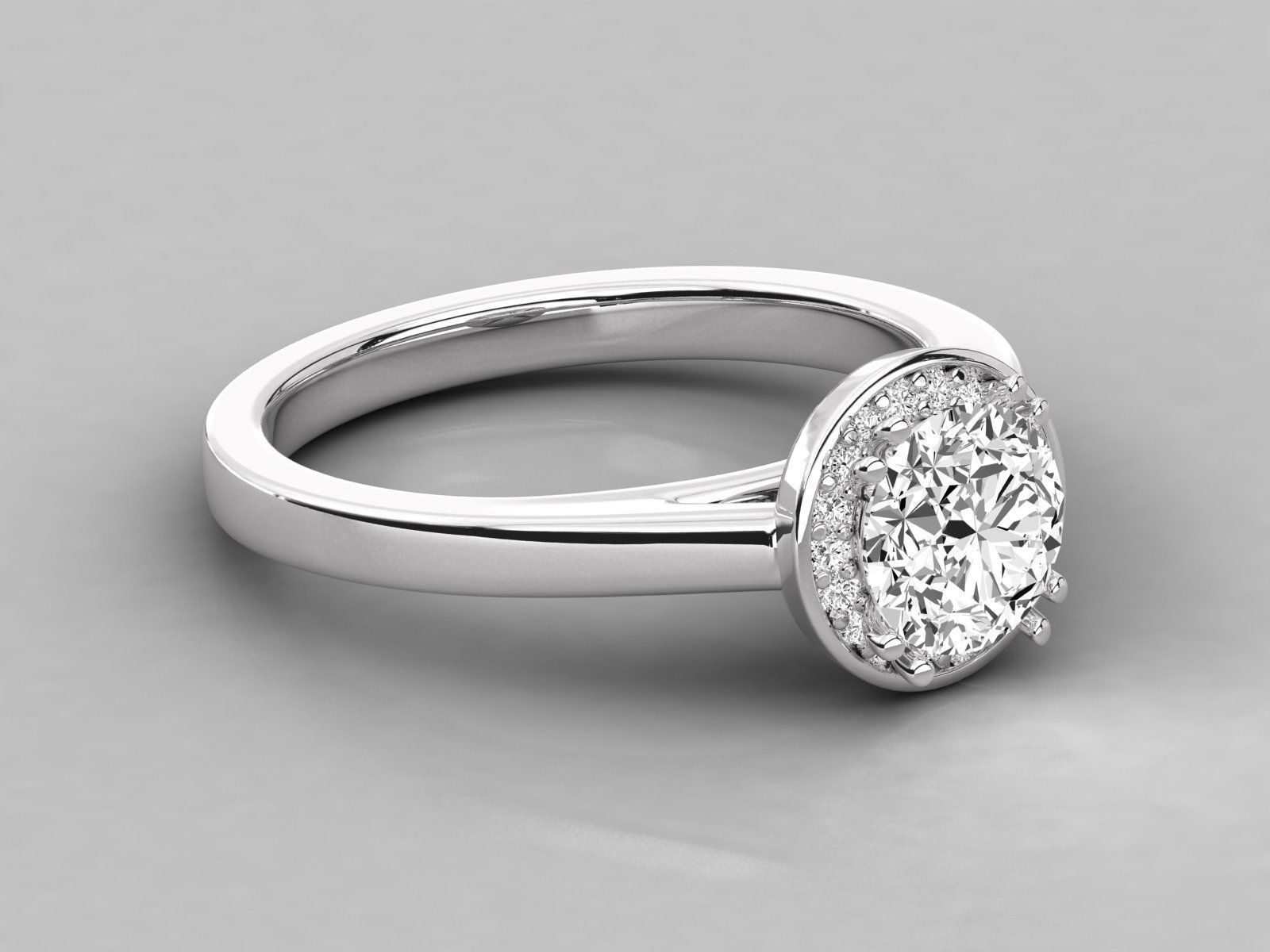 Women solitaire ring 3dm stl render detail  3D print model_4
