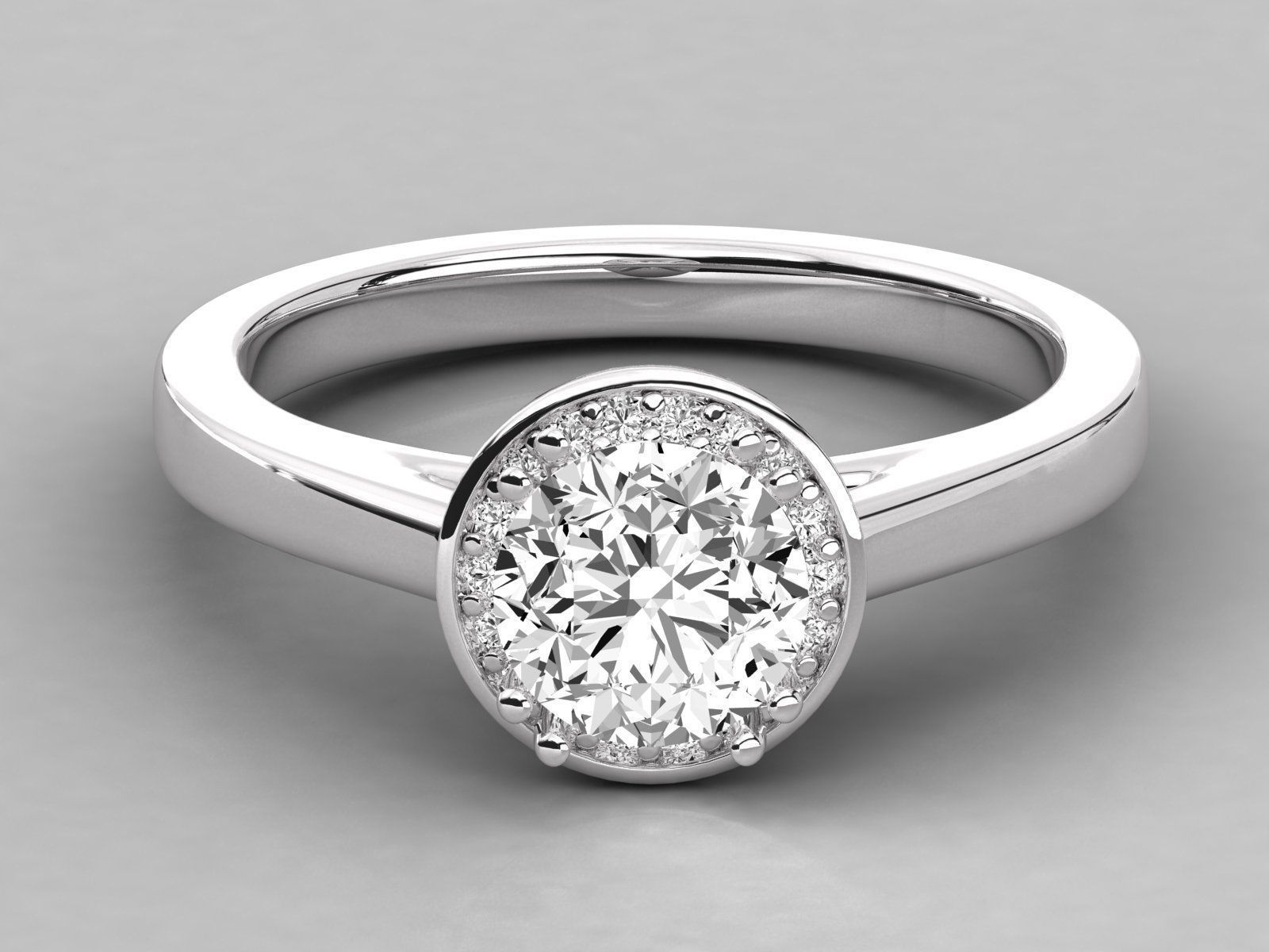 Women solitaire ring 3dm stl render detail  3D print model_7