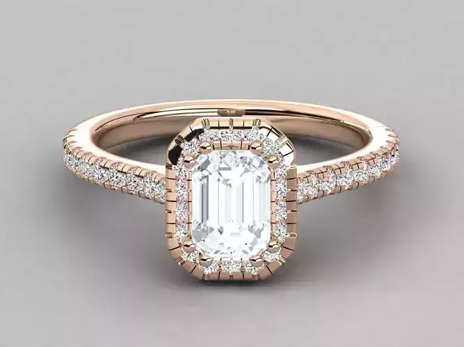 Women solitaire ring 3dm stl render detail  3D print model