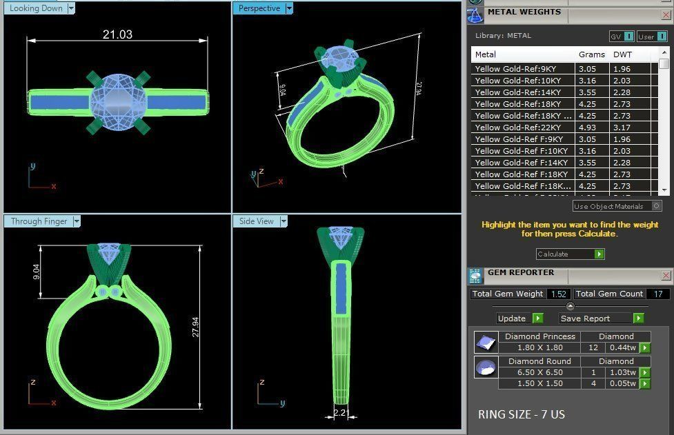 Women solitaire ring 3dm stl render detail 3D print model_2