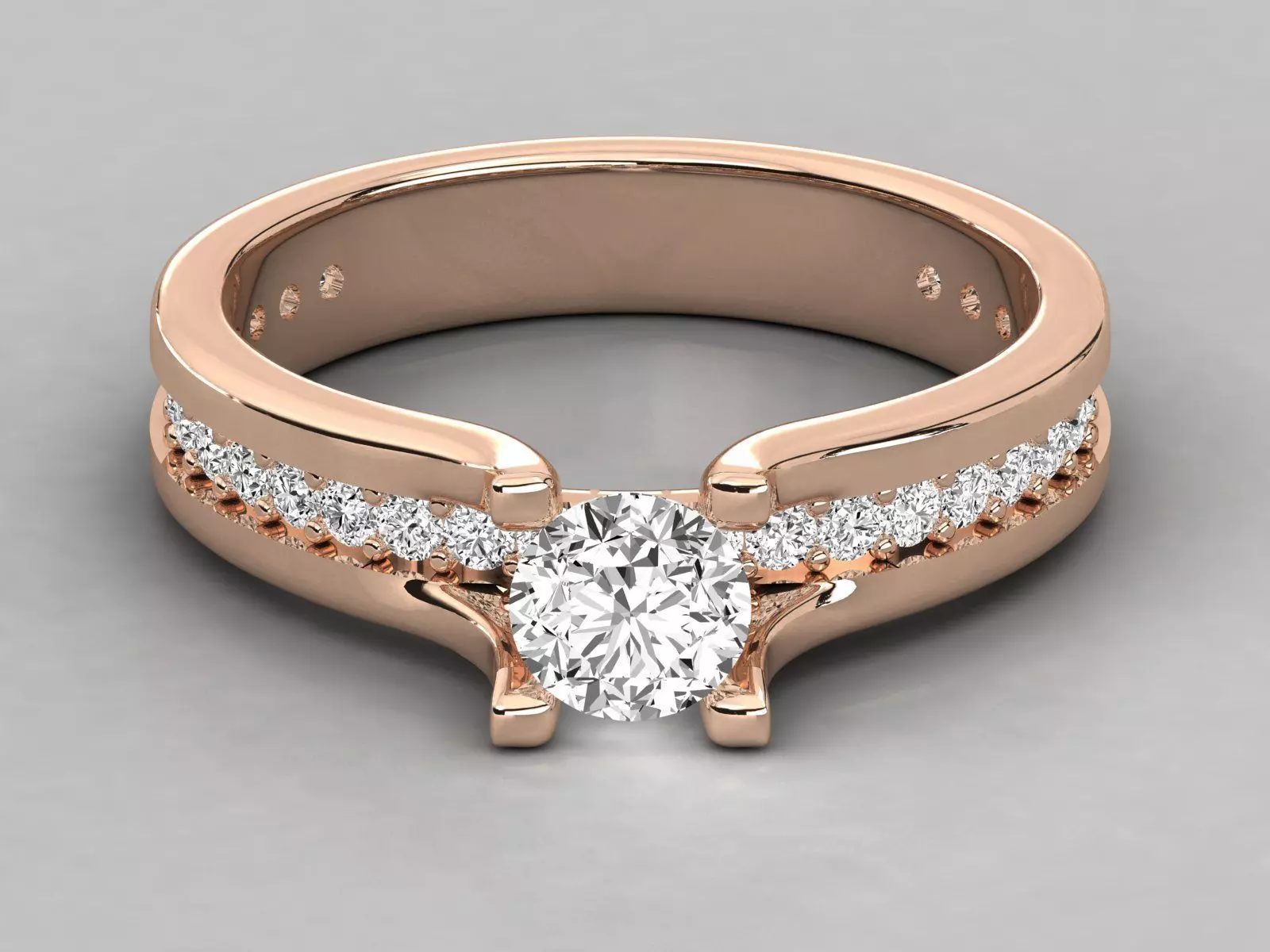 Women solitaire ring 3dm stl render detail 3D print model_0