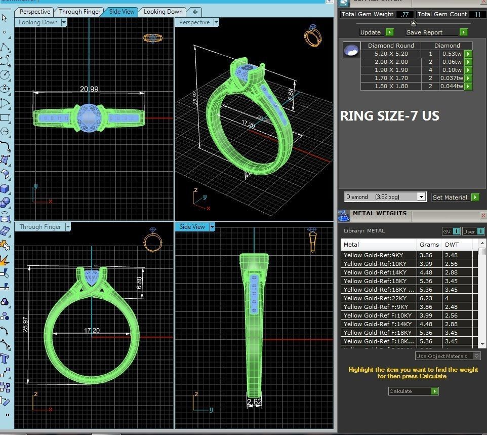 Women solitaire ring 3dm stl render detail  3D print model_2