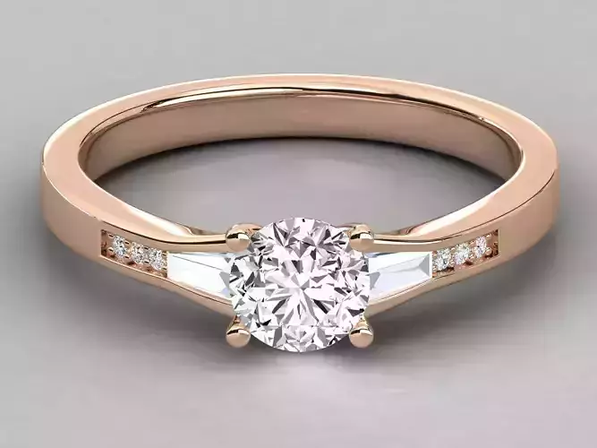 Women solitaire ring 3dm stl render detail 