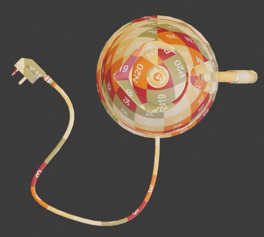 Electric kettle Free 3D model_8