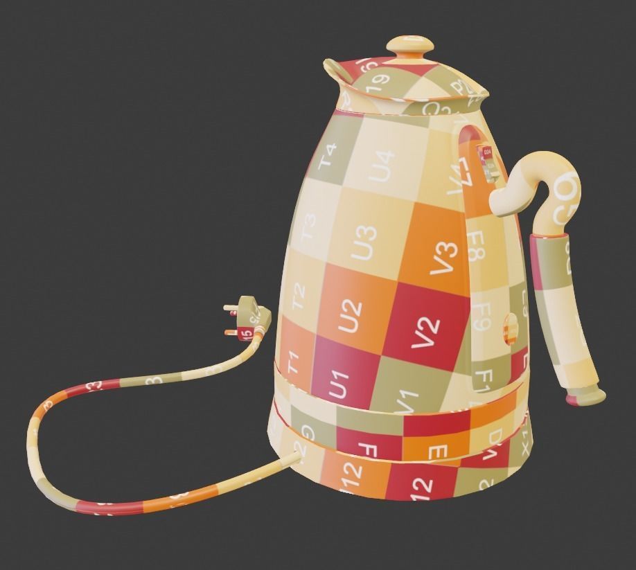 Electric kettle Free 3D model_10