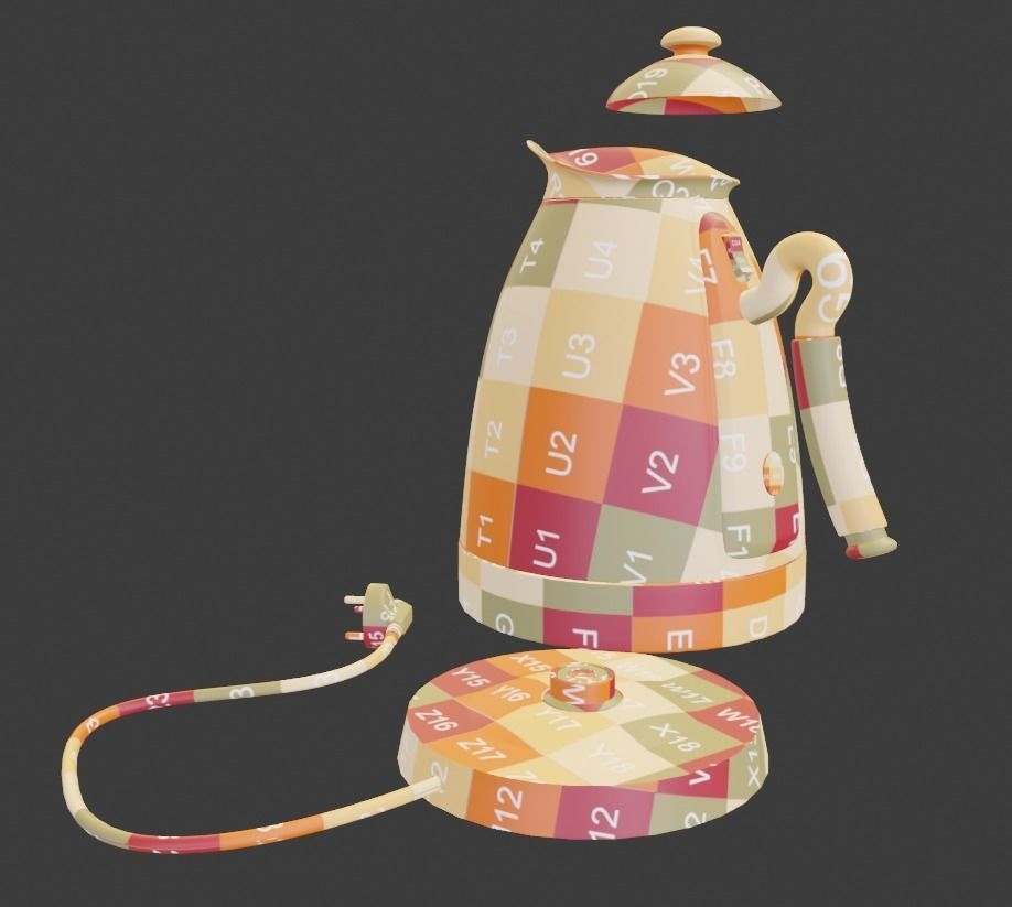 Electric kettle Free 3D model_11