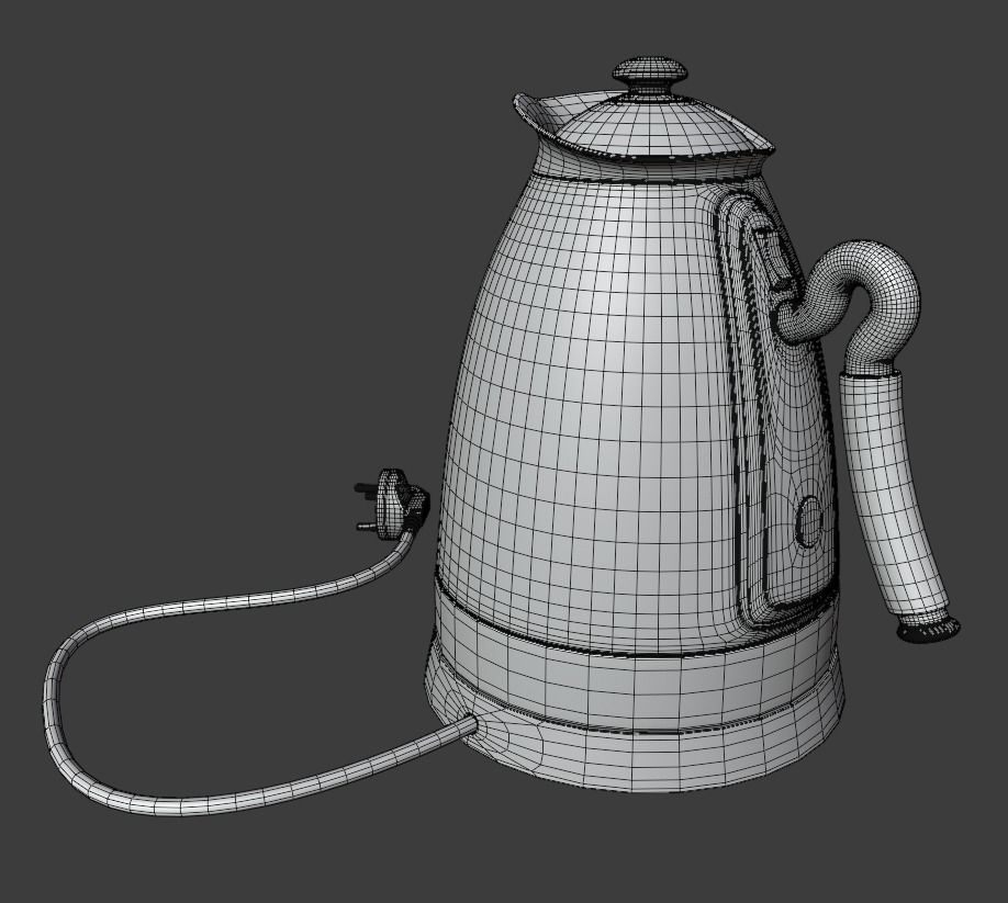 Electric kettle Free 3D model_16