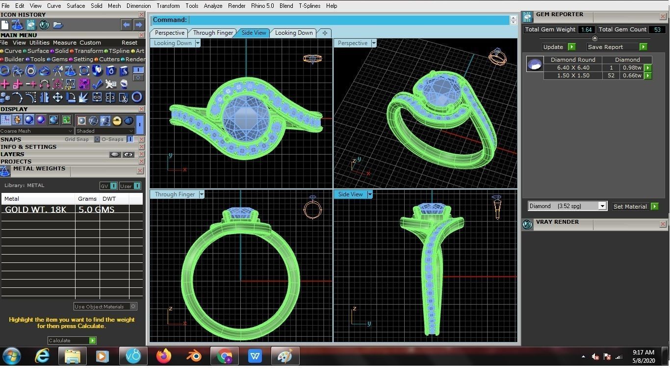Women solitaire ring 3dm stl render detail  3D print model_2