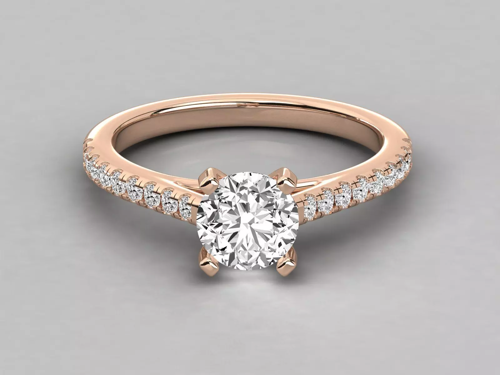 Women solitaire ring 3dm stl render detail 3D print model_0