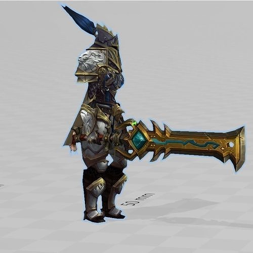 World of Warcraft Alliance Gardien F 3D Print 3D print model