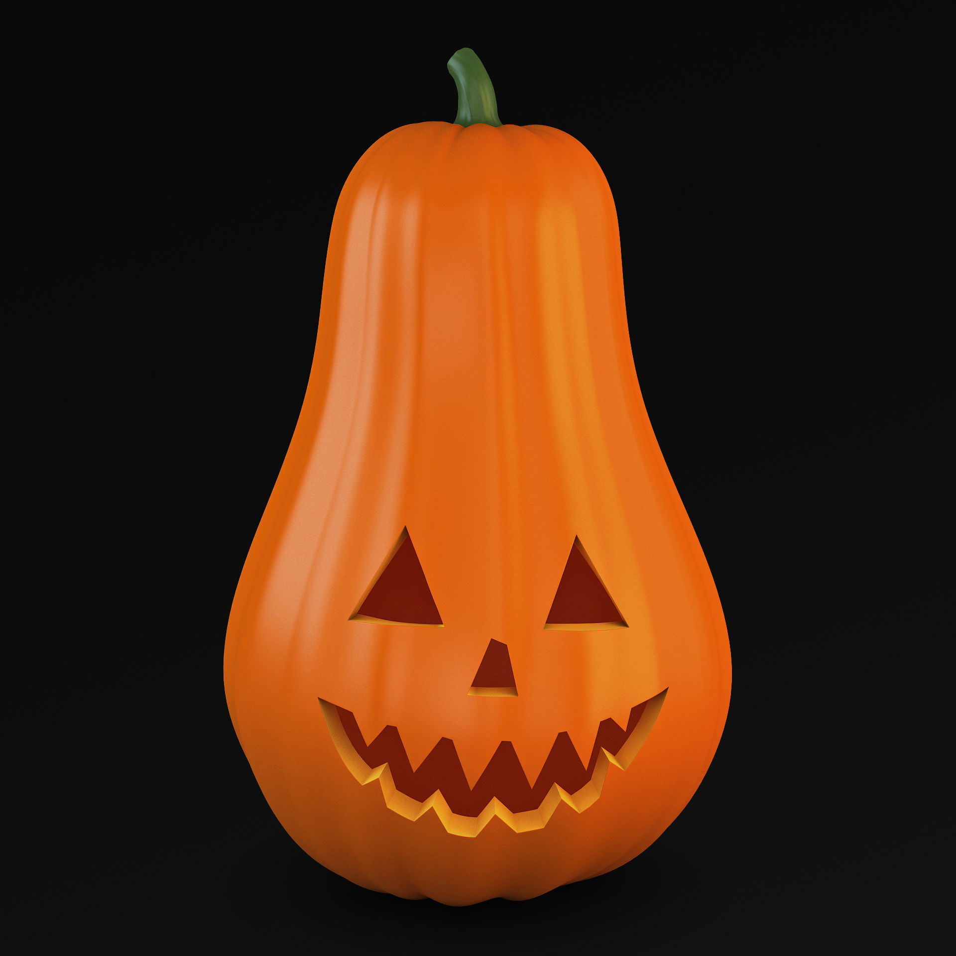 Halloween Pumpkin v 2 3D model_1