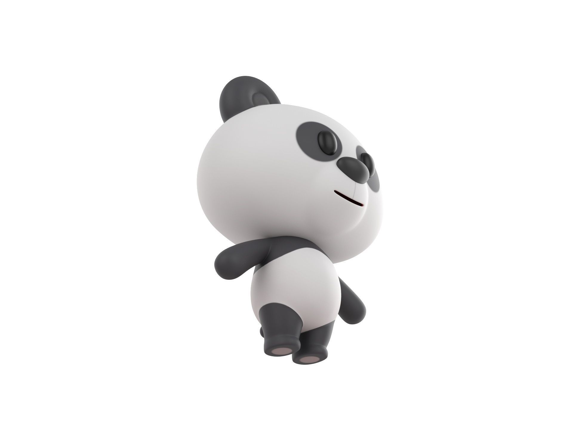 Character007 Panda 3D model_2
