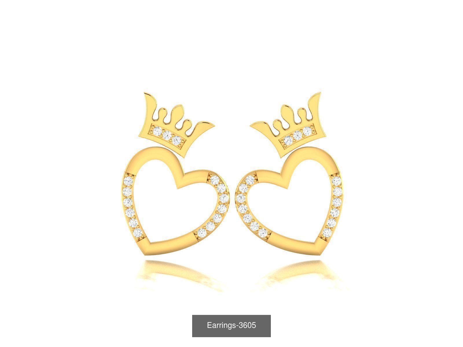 17 LOVE HEART VALENTINE PENDANT RING EARRINGS  3D Model Collection_10