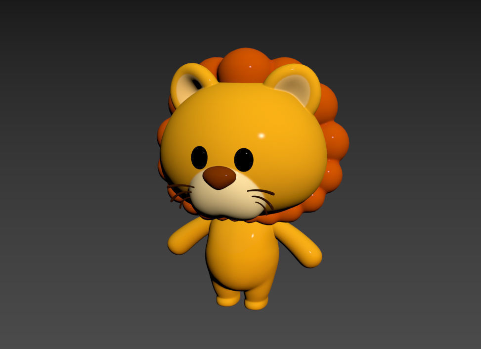 Character009 Lion 3D model_8
