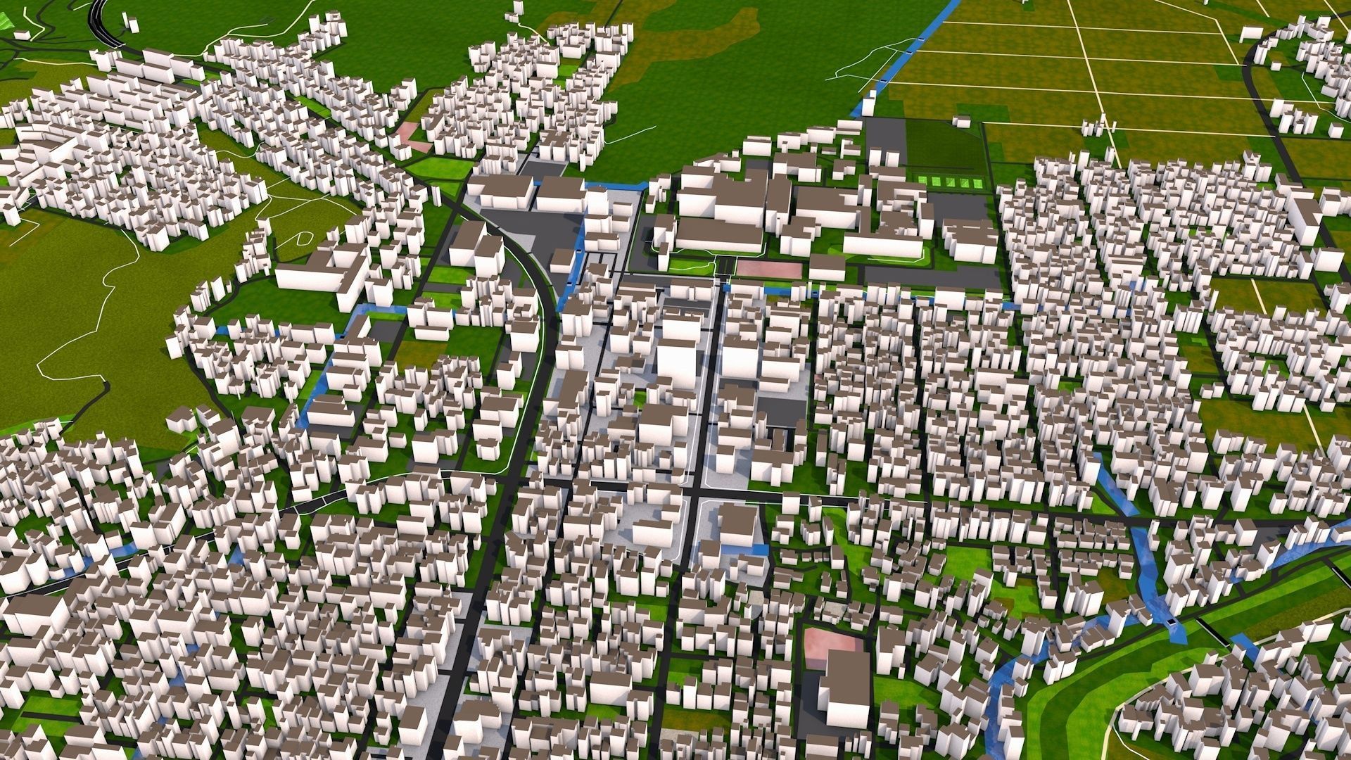 Akita 3d City Japan October  2020 GIS data 3D model_10