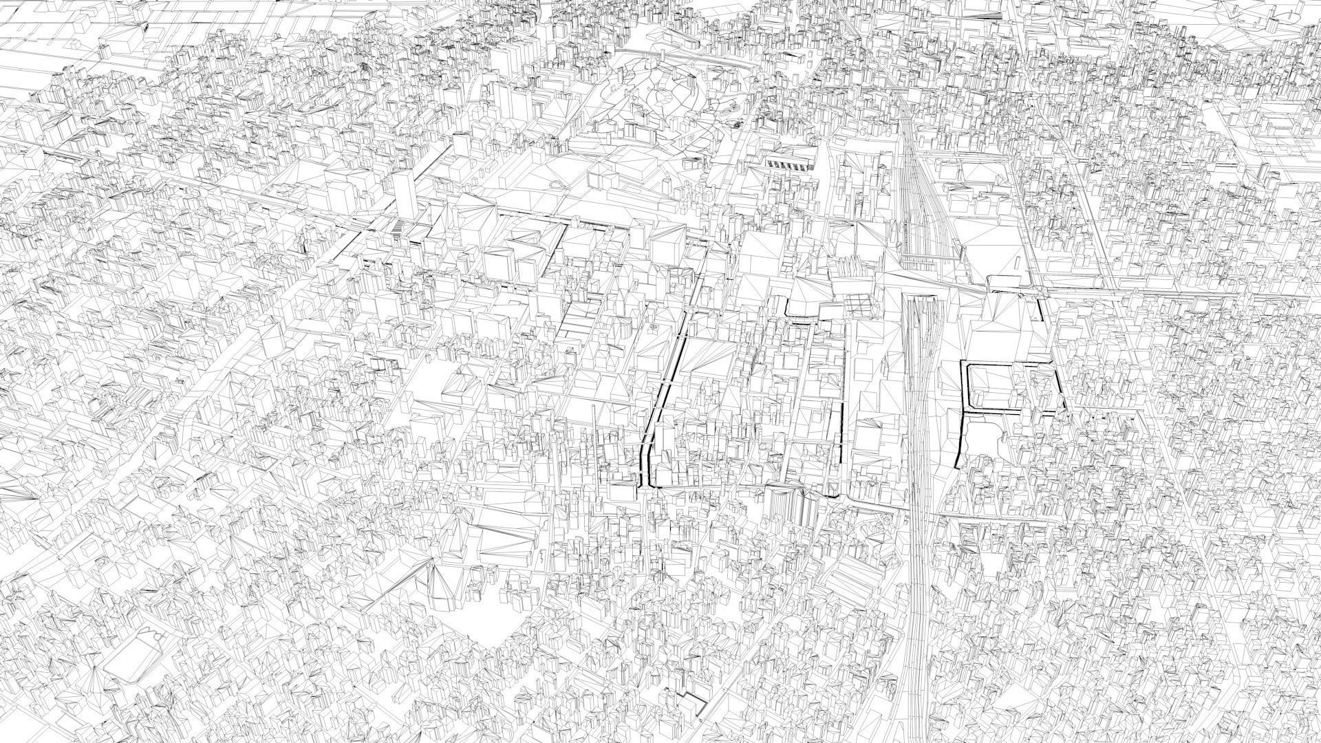 Akita 3d City Japan October  2020 GIS data 3D model_4
