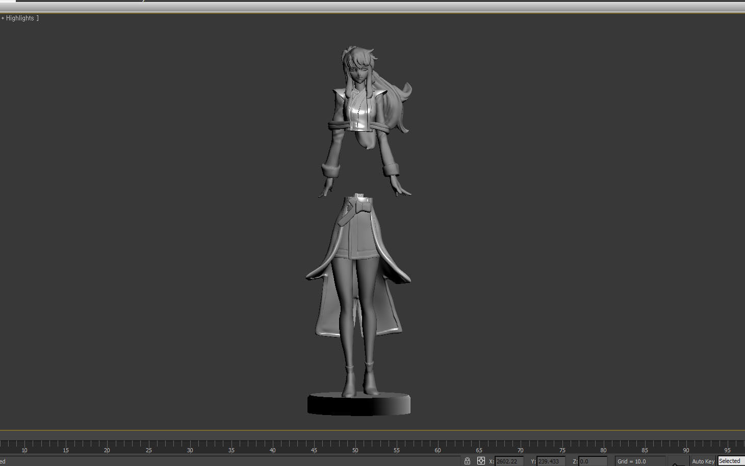 LACUS CLYNE GUNDAM SEED DESTINY ANIME STATUE FOR 3D PRINT 3D print model_12