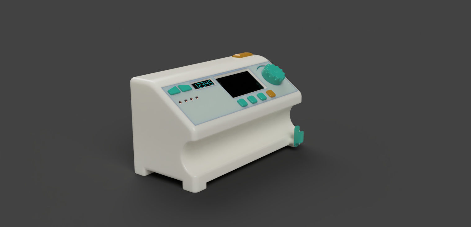 syringe pump 3D model_3