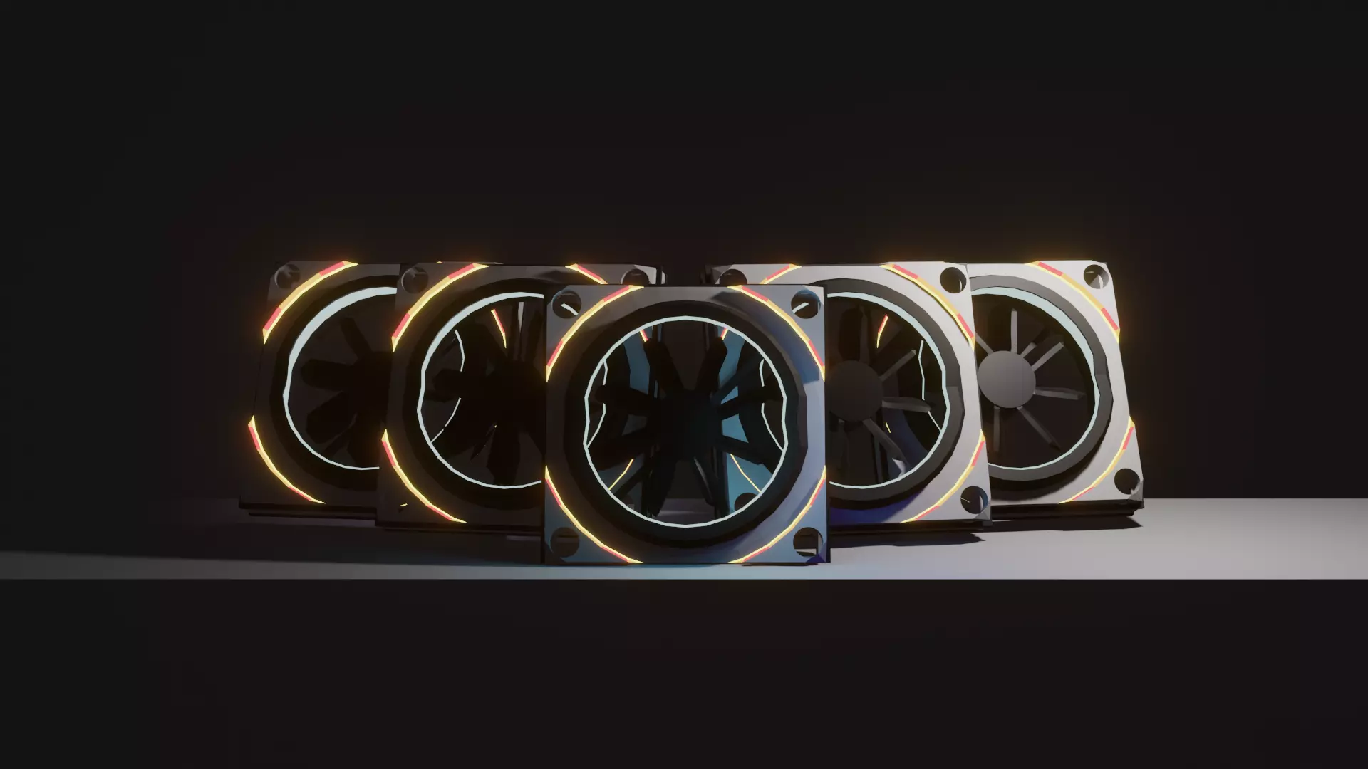 3D-Model Turbo Cooling Fan Low-poly 3D model