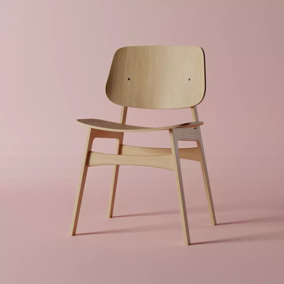 Plywood Chair 3D model_0