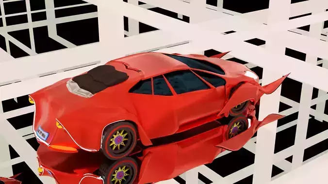Low Poly Sport Car 