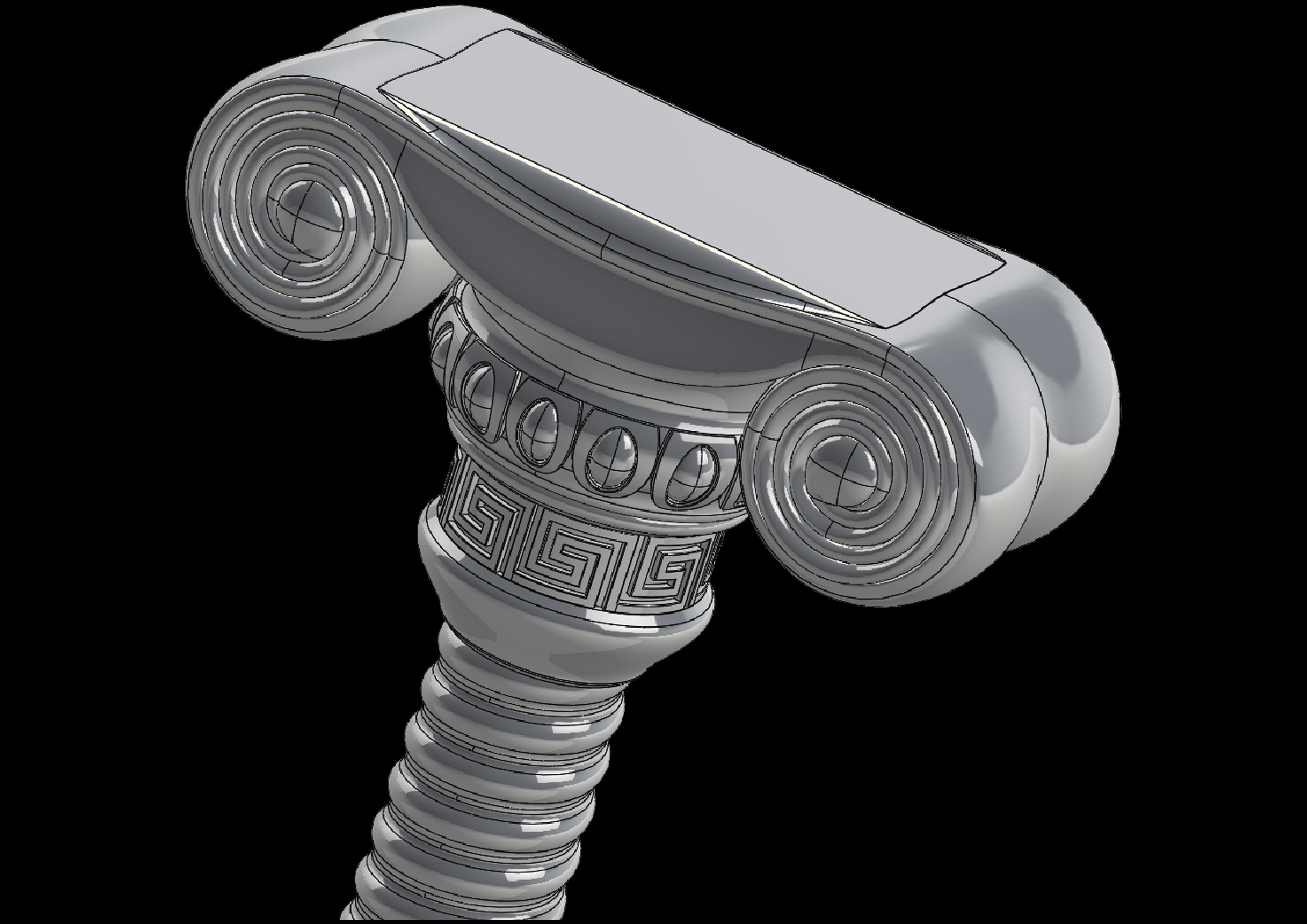 column Dorian 3D model_9