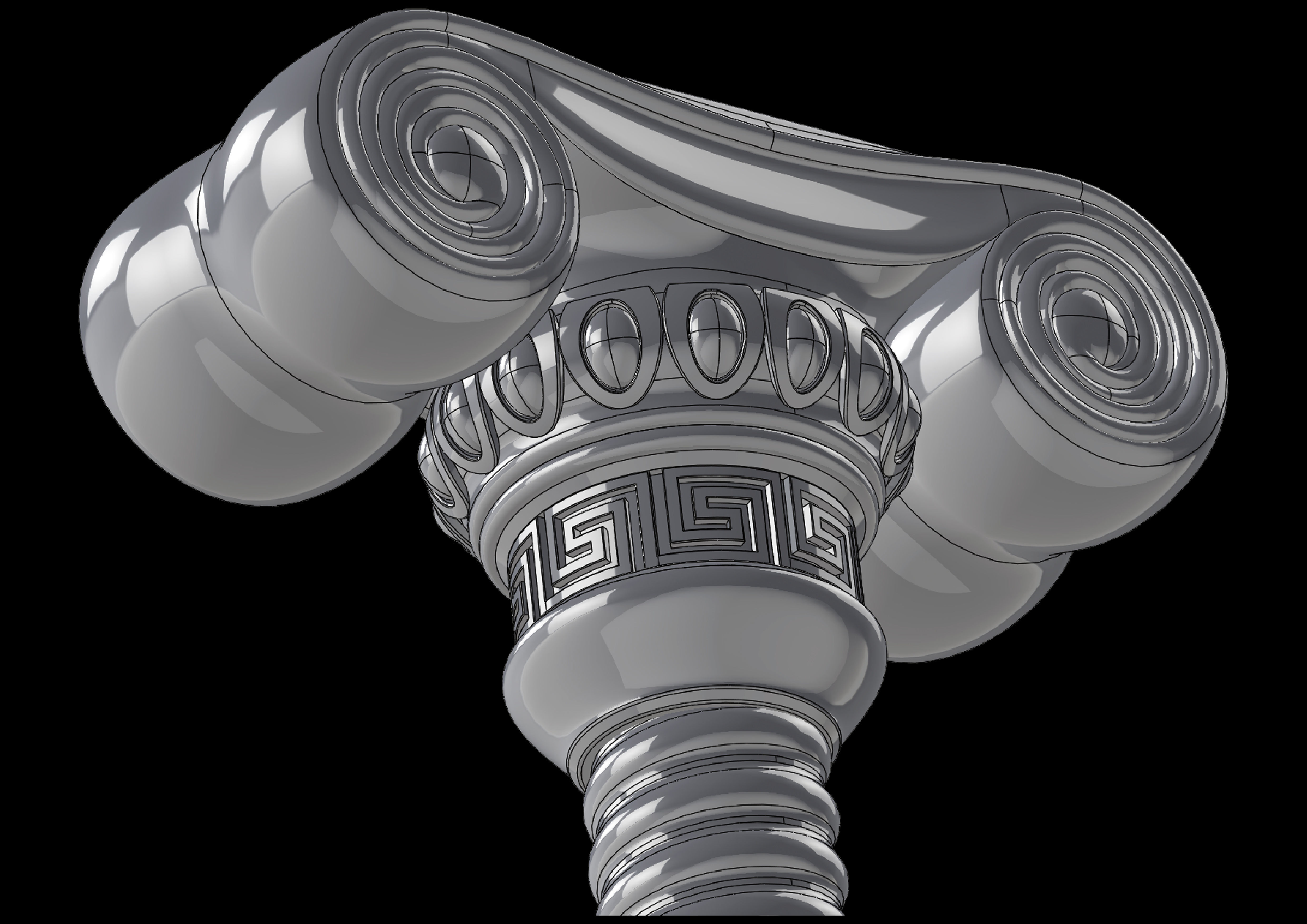 column Dorian 3D model_7