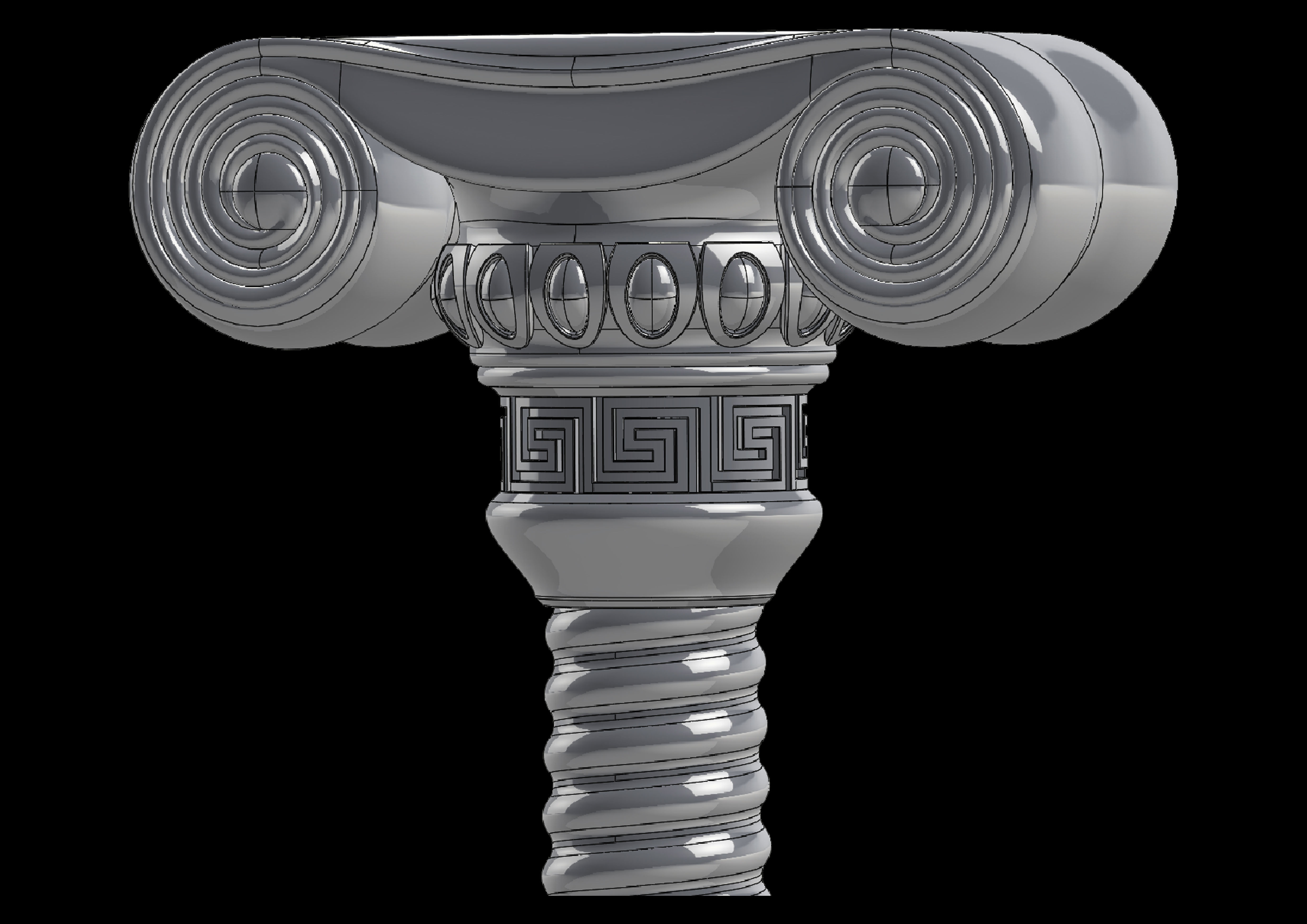 column Dorian 3D model_6