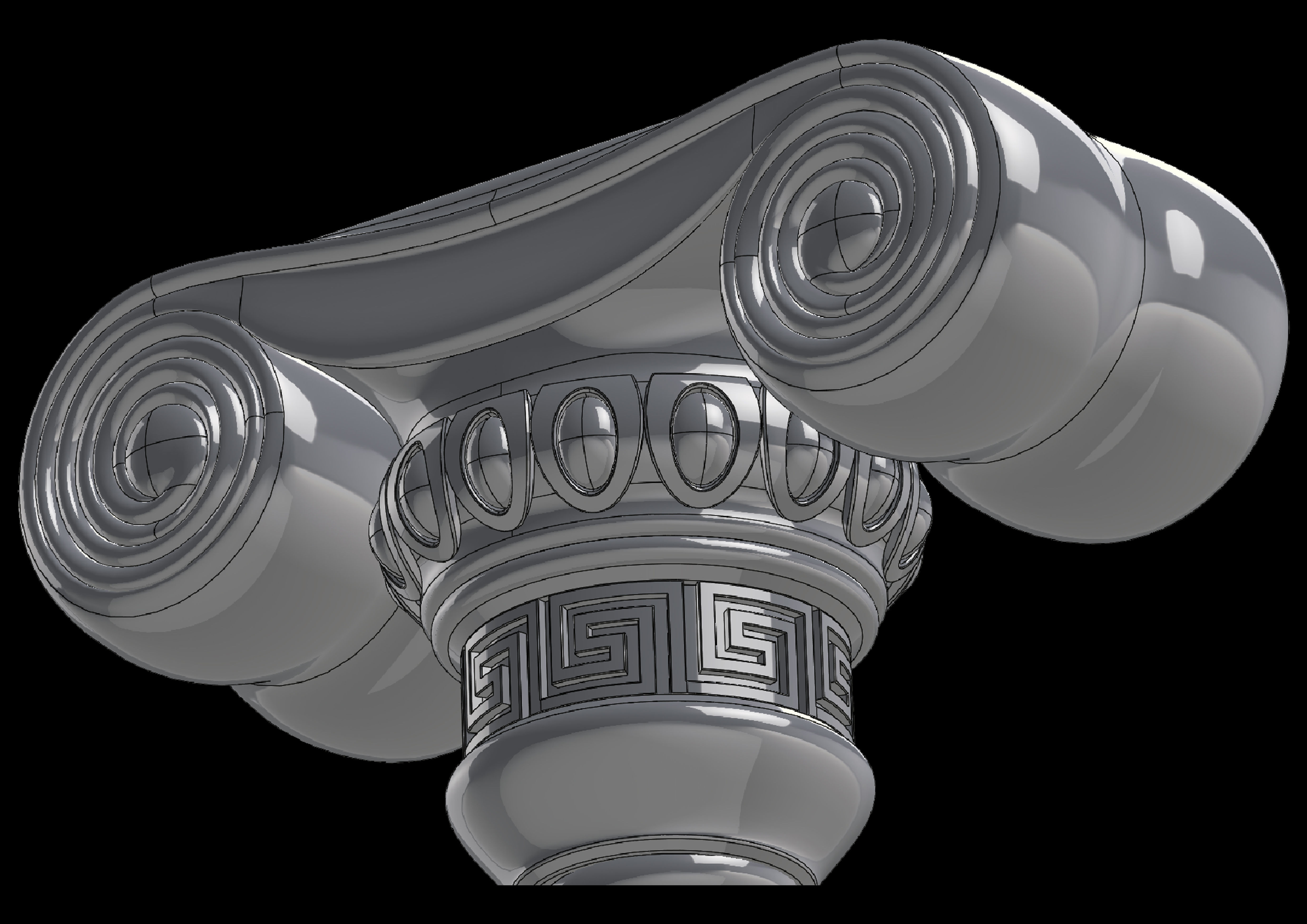 column Dorian 3D model_10